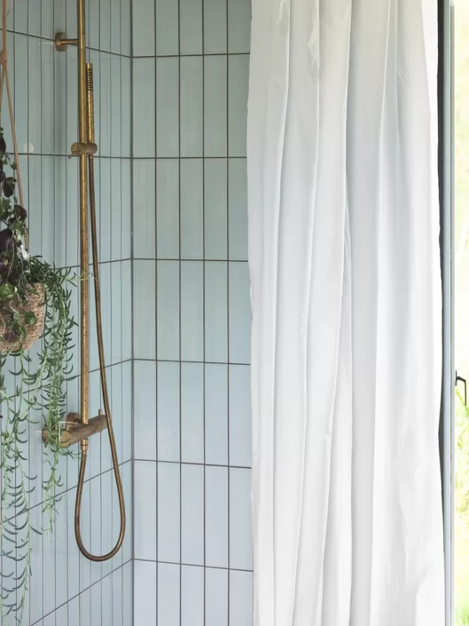 Discount Badeforhæng 150x200 hvid Badeforhæng
