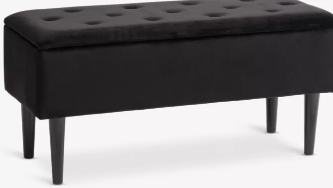Shop Bænk m/opbevaringsplads velour Bænke | Entrebænke