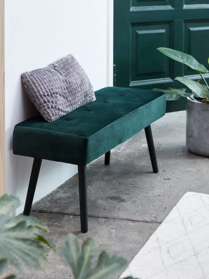 Outlet Bænk mørke velour/sort Bænke | Entrebænke