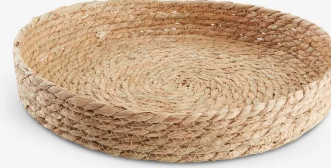 Store Dekorationsbakke Ø35xH5cm søgræs Dekorativt Tilbehør