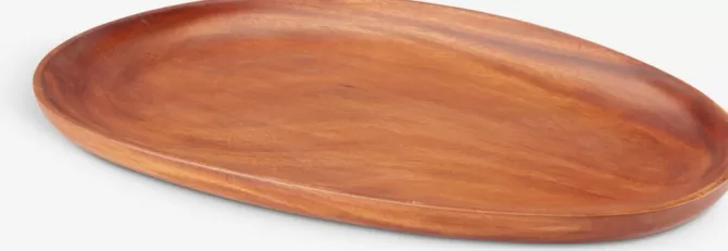 Store Dekorationsbakke B28xL40cm brun Dekorativt Tilbehør