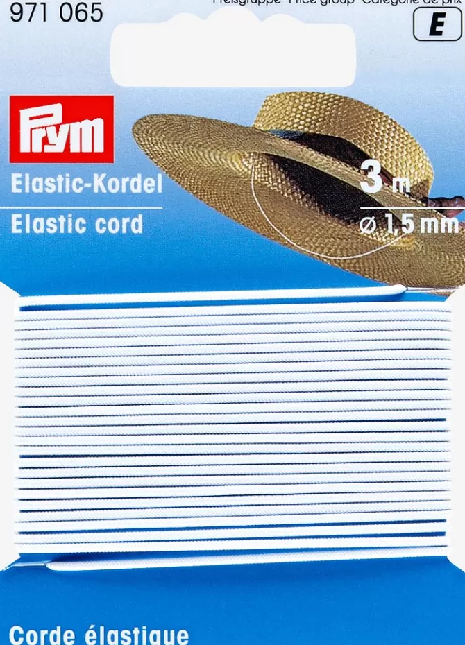 Outlet Elastik rund 1,5mm 3m/pk hvid Sytilbehør
