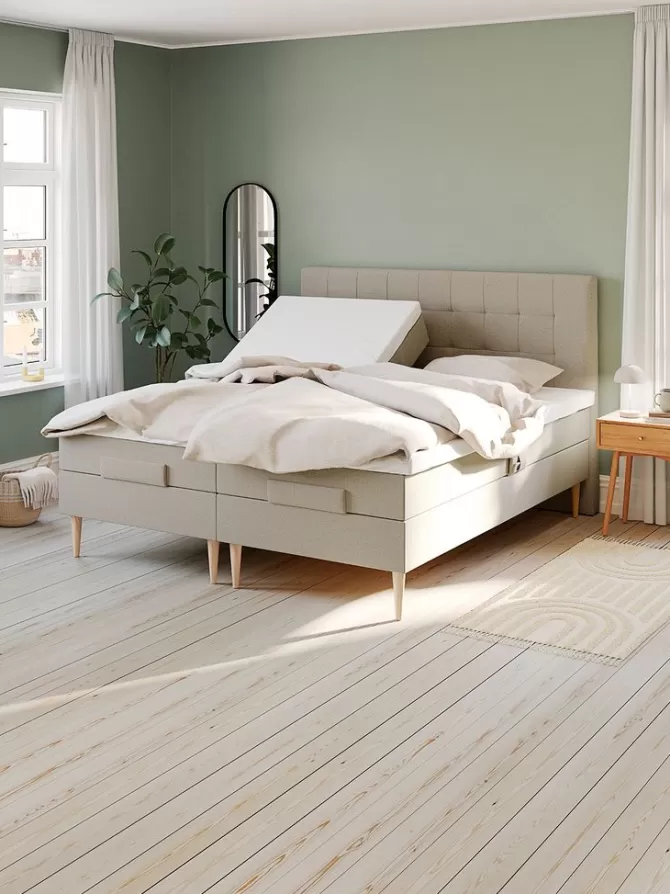 New Elevationsseng 180x200 Sand-91 Andre Størrelser | 180 X 200 Cm