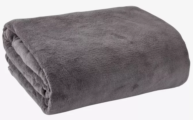 Discount Fleeceplaid 140x200 grå Plaider