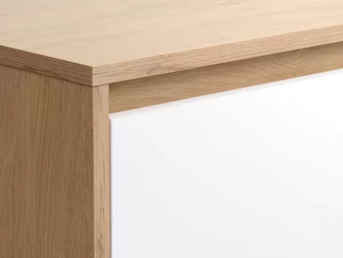 Cheap Garderobeskab 119x193 hvid/eg Garderobeskabe Med Skydedøre | Garderobeskabe Med Skydedøre