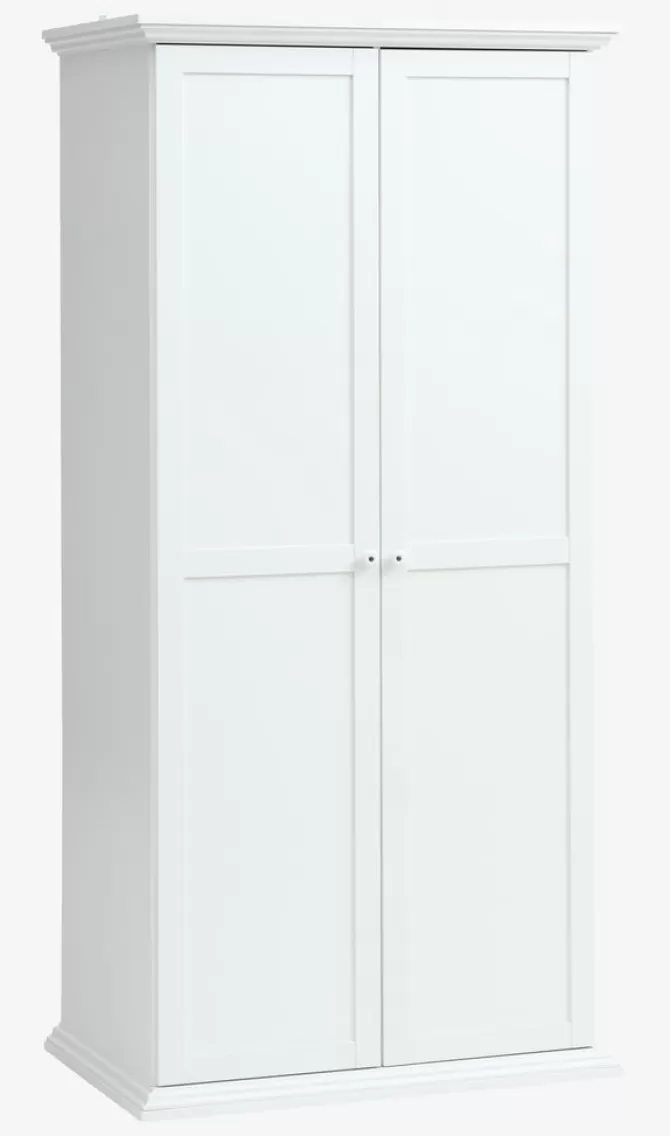 Discount Garderobeskab 96x200 hvid Garderobeskabe Med Skydedøre | Garderobeskabe Med Skydedøre