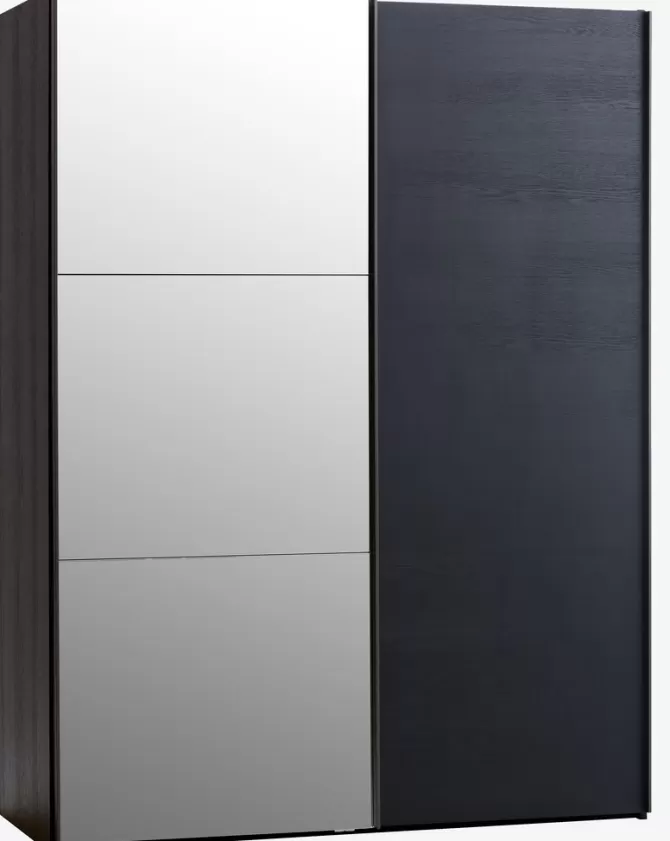 Discount Garderobeskab 151x201 m/spejl Garderobeskabe Med Skydedøre | Garderobeskabe Med Skydedøre
