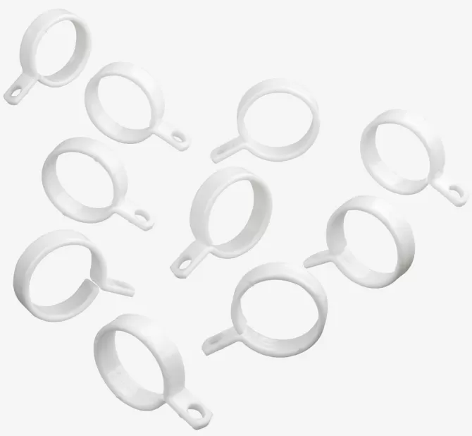 Store Gardinring Ø12 mm 10 stk/pk hvid Tilbehør Til Stænger