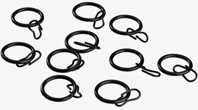 Sale Gardinring Ø19mm 10 stk/pk sort Tilbehør Til Stænger