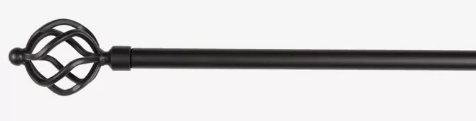 Flash Sale Gardinstang 19mm 90-160cm sort Gardinstænger