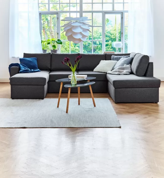 Flash Sale Hjørnesovesofa mørkegråt stof Sovesofaer | Sovesofaer