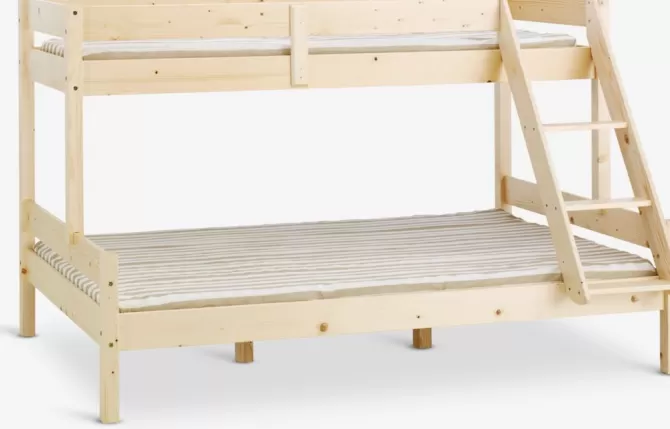 Online Køjeseng 75/120x200 natur Børn Børnesenge