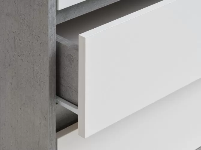 Flash Sale Kommode 3+3 skuffer hvid/beton Kommoder | Kommoder