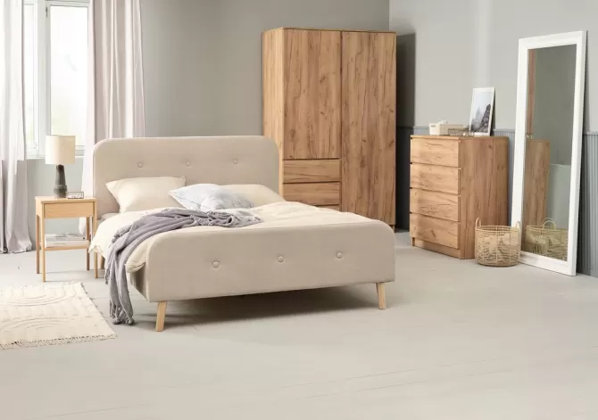 Fashion Kommode 4 skuffer eg naturfarve Kommoder | Kommoder