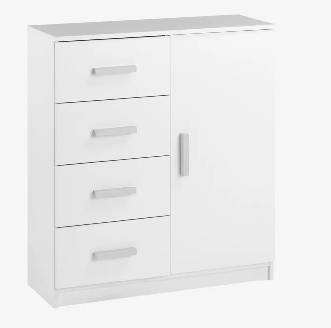 Flash Sale Kommode 4 skuffer 1 låge Kommoder | Kommoder