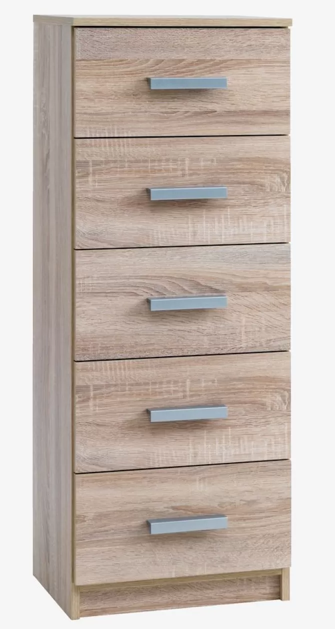 Discount Kommode 5 skuffer smal Kommoder | Kommoder