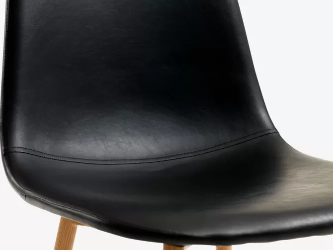 Best KRONDAL L180 bord marmor + 4 JONSTRUP stole sort/eg Spisebordssæt