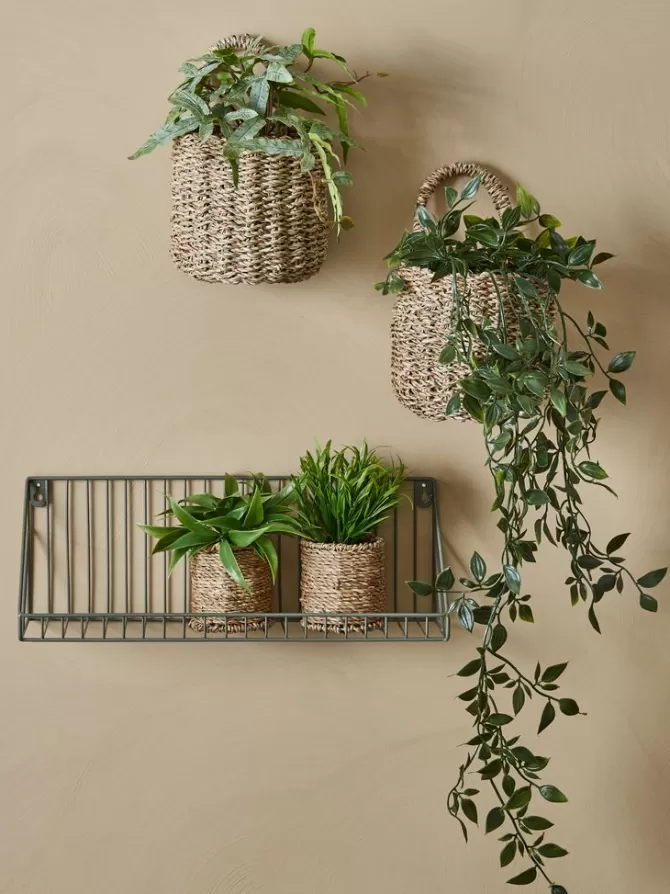 Store Kunstig plante t/ophæng m/potte Kunstige Planter