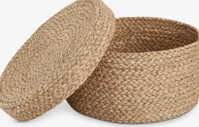 kurv_fritlev_xhcm_mlg_natur_2.webp Best Kurv Ø29xH15cm m/låg natur Fletkurve Mv.