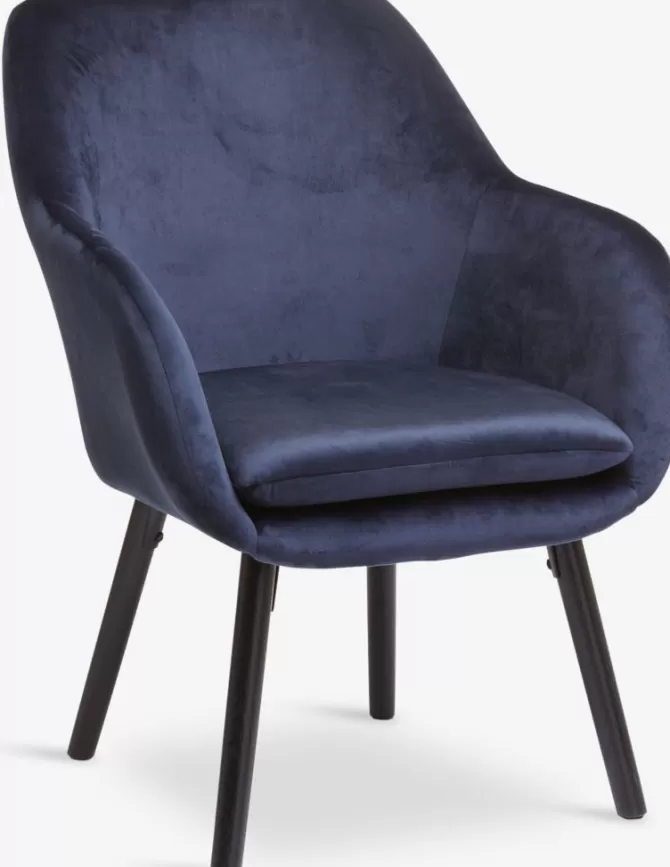 Outlet Lænestol velour/sort Lænestole