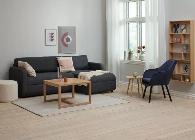 Outlet Lænestol velour/sort Lænestole