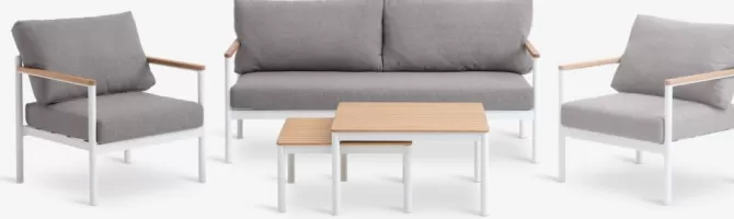 New Loungesæt 4.5-pers. hvid Loungesæt