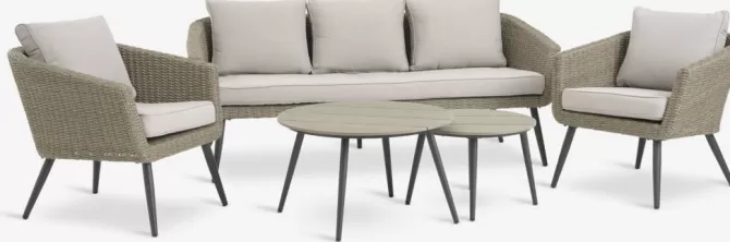 Store Loungesæt 5-pers. natur Loungesæt