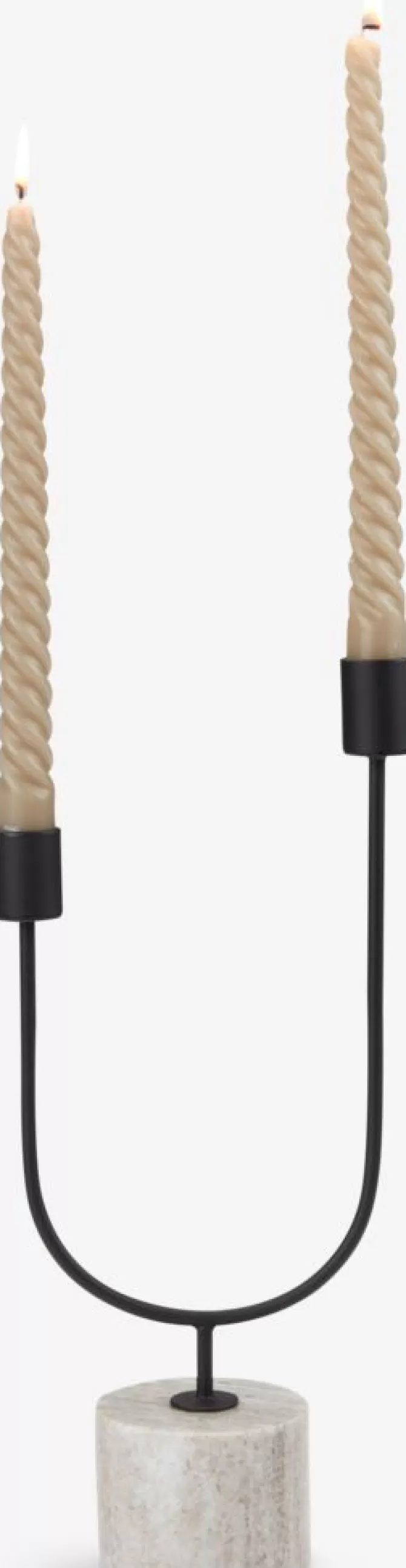 Clearance Lysestage B15xL7xH33cm sort Lysestager