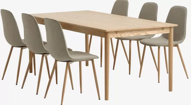 marstrup_l_bord_eg___bistrup_stole_sand_2.webp Fashion MARSTRUP L190/280 bord eg + 4 BISTRUP stole sand Spisebordssæt