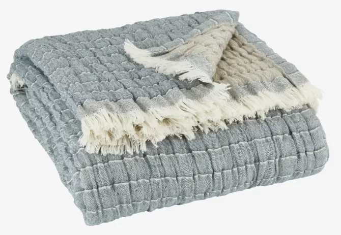 Shop Plaid 130x170 blå/beige Plaider