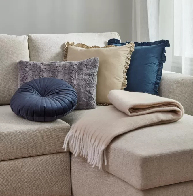 Store Pyntepude 45x45 beige Pyntepuder