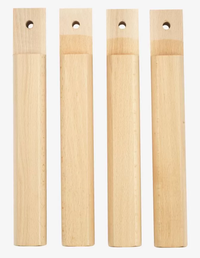 Cheap Sengeben B4,3xL3,5xH23cm bøg 4 stk/pk Sengeben Og Tilbehør