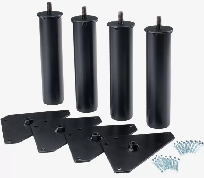 Clearance Sengeben Ø3,5xH15cm sort 4 stk Sengeben Og Tilbehør
