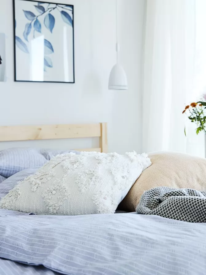 Discount Sengetøj 140x200 lyslilla Sengetøj