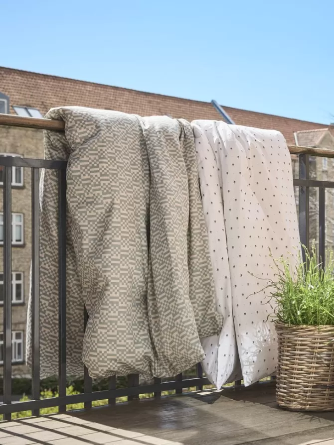 Fashion Sengetøj percale 140x200 blå/hvid Sengetøj