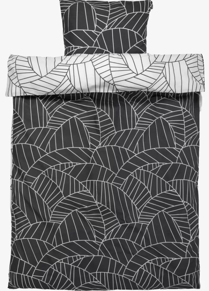 Sale Sengetøj percale 140x200 hvid/grå Sengetøj