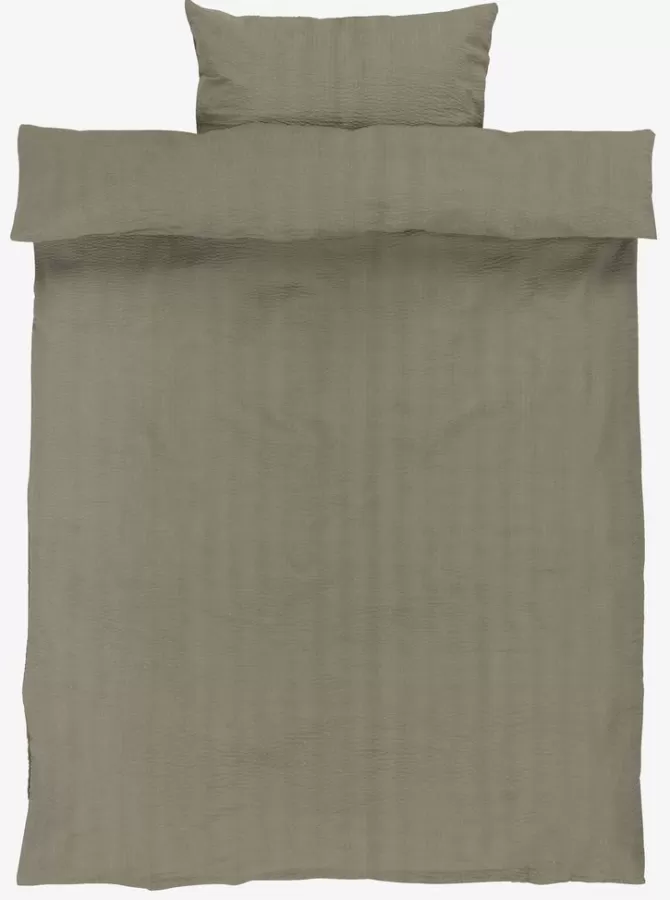 Cheap Sengetøj krep 140x200 støvet grøn Sengetøj