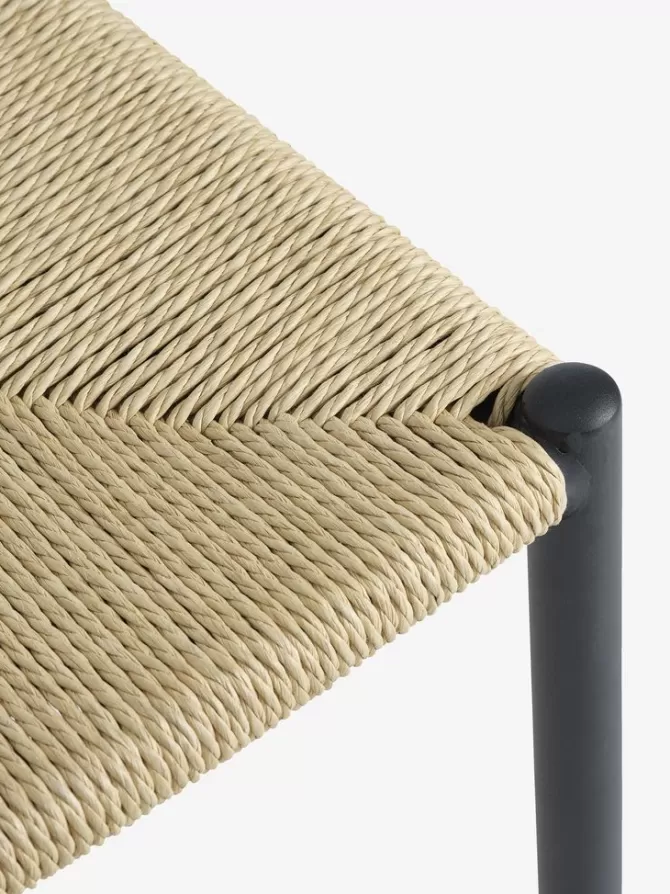 skovlunde_l_bord_mrk_eg___jyderup_sortnatur_4.webp Sale SKOVLUNDE L200 bord mørk eg + 4 JYDERUP sort/natur Spisebordssæt