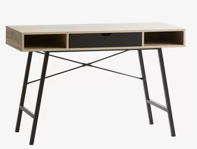 Outlet Skrivebord 48x120 eg/sort Skriveborde