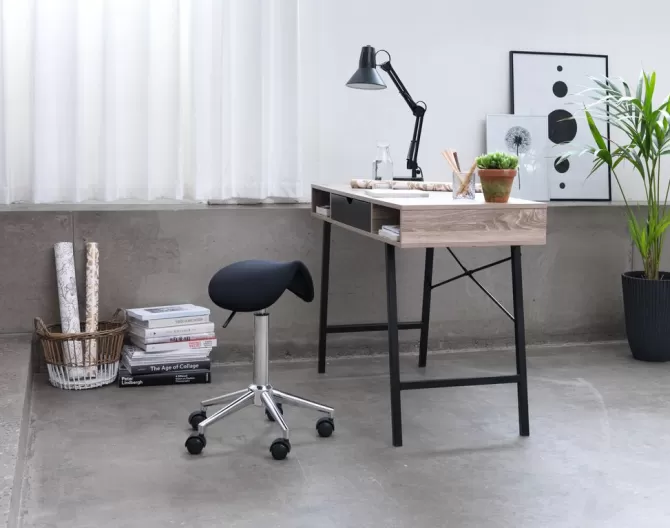 Store Skrivebordsstol sort/krom Kontorstole