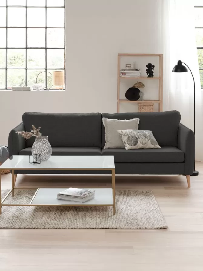 Store Sofa 3-pers. t stof Sofaer Med Chaiselong | Hjørnesofaer