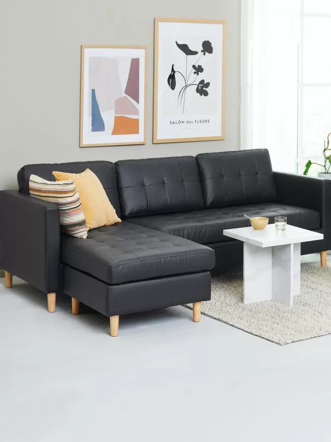 Flash Sale Sofa chaiselong kunstlæder Sofaer Med Chaiselong | Hjørnesofaer
