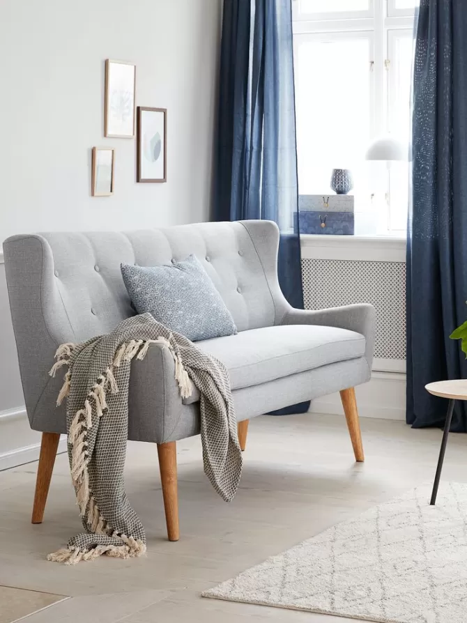 Store Sofa 2-pers. lysegrå Sofaer Med Chaiselong | Hjørnesofaer