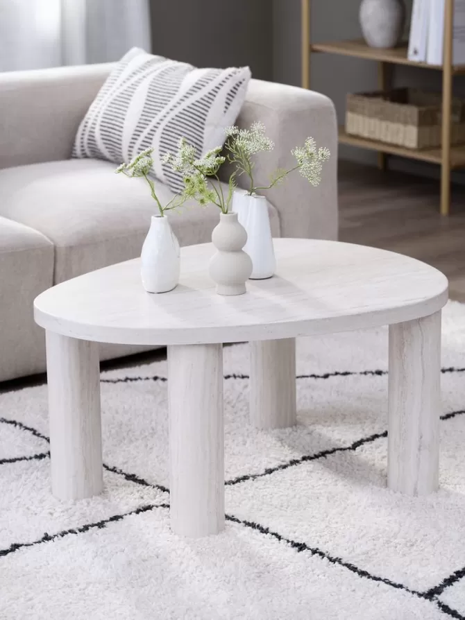 Flash Sale Sofabord 68x85 marmorfarve Hjørneborde | Sofaborde