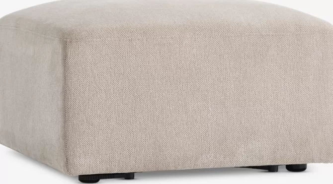 Store Sofamodul chaiselong/puf sandfarvet stof Sofaer Med Chaiselong | Hjørnesofaer