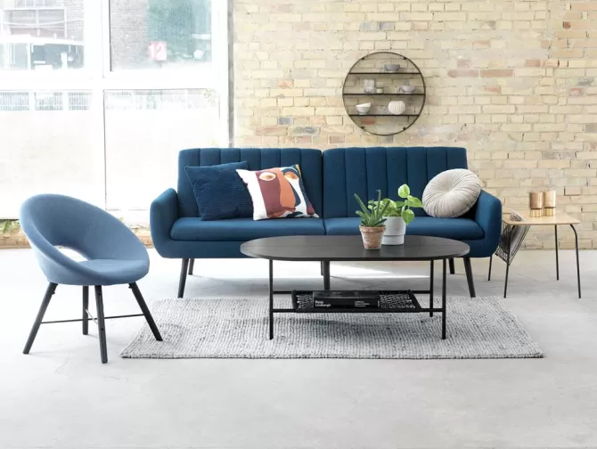 Flash Sale Sovesofa mørkeblåt stof Sovesofaer | Sovesofaer