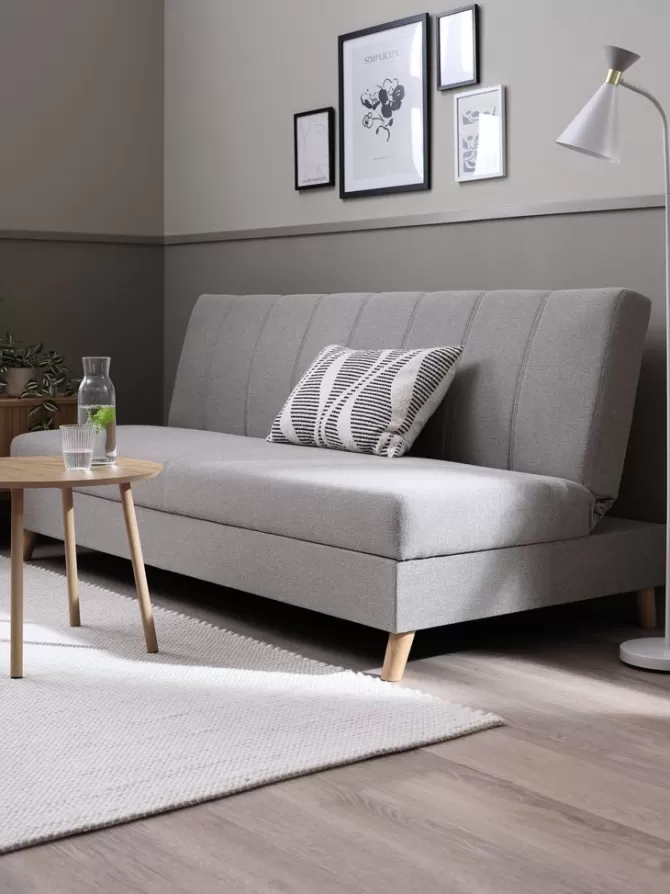Store Sovesofa beige stof/egefarve Sovesofaer | Sovesofaer