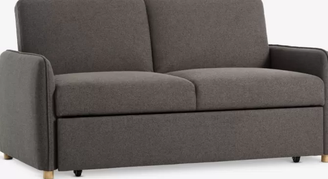 Hot Sovesofa 2-pers. mørkegråt stof Sovesofaer | Sovesofaer