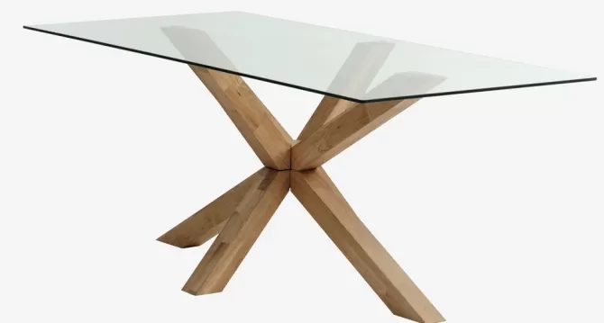 Cheap Spisebord 90x190 glas/eg Spiseborde