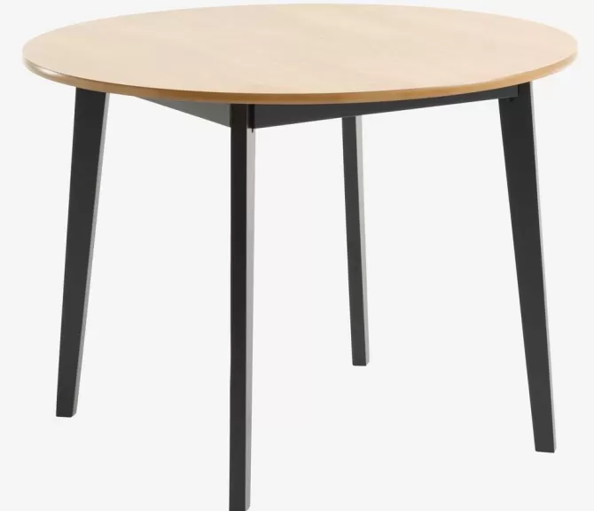 Sale Spisebord Ø105 eg/sort Spiseborde
